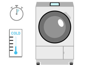 タオルの洗濯 乾燥機は短時間