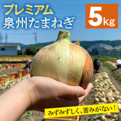 【プレミアム】泉州たまねぎ 5kg【玉ねぎ タマネギ 玉葱 甘い 野菜 国産 オニオン サラダ カレー バーベキュー 先行予約】